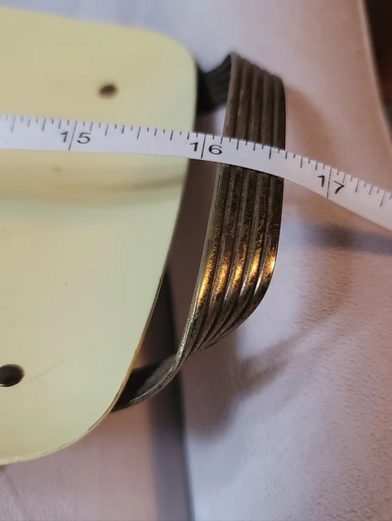 MCM  Yellow Metal Bread Serving Tray with Wheat Motif. - Picture 7 of 12